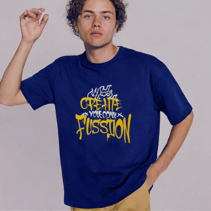 Create Your Own Fusion Tee – Electric Blue