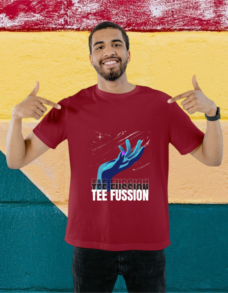 Tee Fussion Cosmic Hand - Abstract Graphic T-Shirt