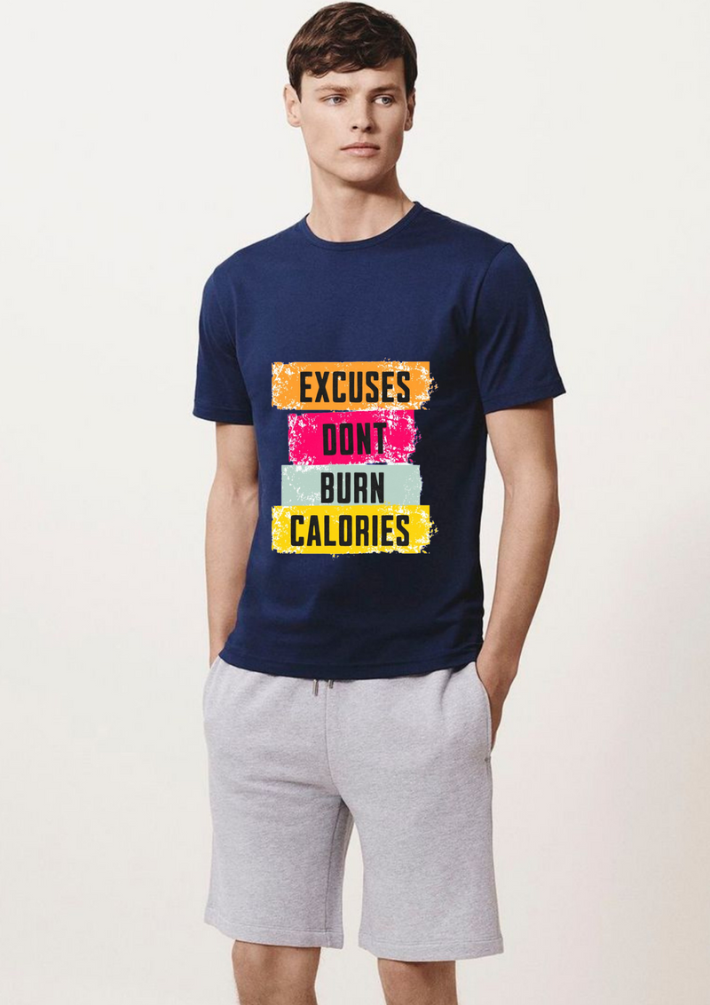 Excuses Don't Burn Calories - Motivational Gym T-Shirt